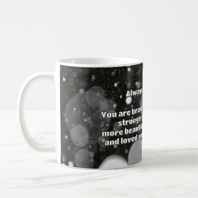 Empath Bravery Positives ermutigendes Zitat Kaffeetasse (Links)