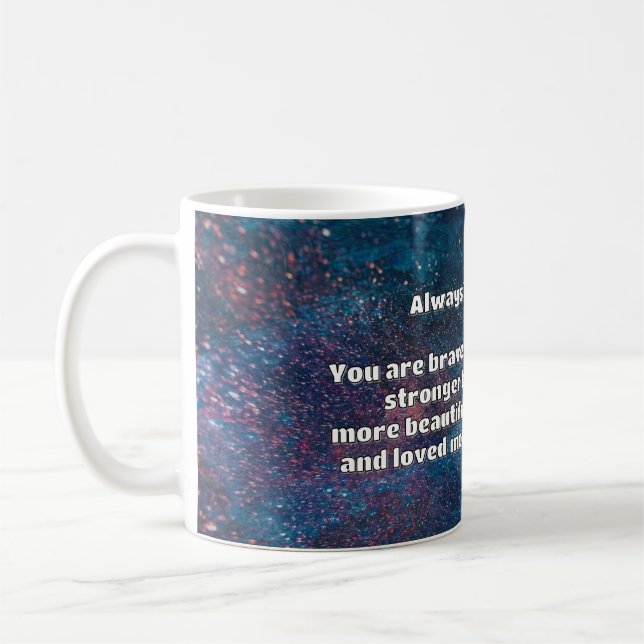 Empath Bravery Positives ermutigendes Zitat Kaffeetasse (Links)