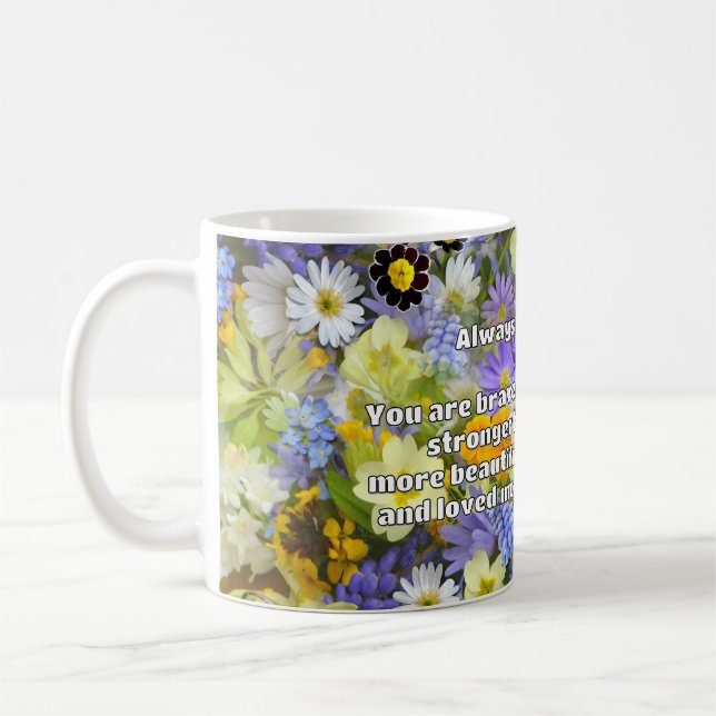 Empath Bravery Positives ermutigendes Zitat Kaffeetasse (Links)