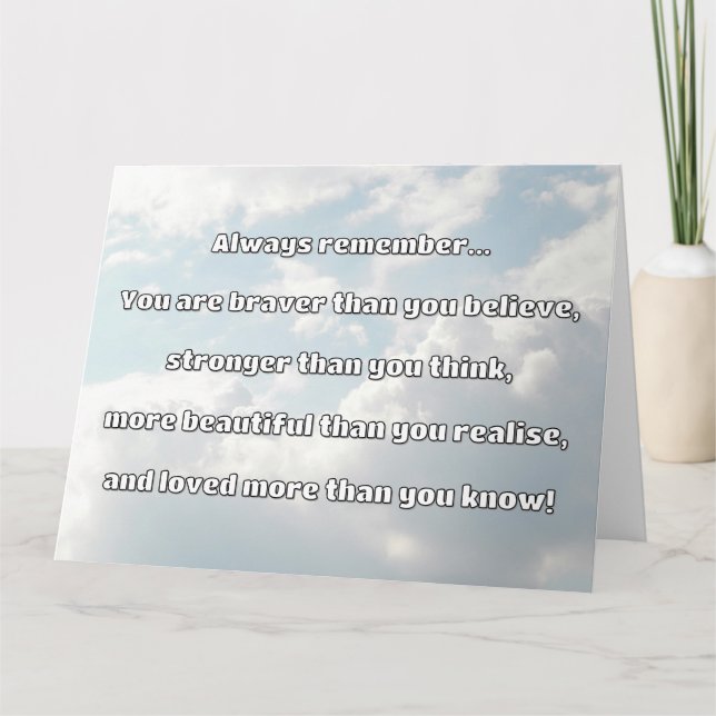 Empath Bravery Positives ermutigendes Zitat Karte (Vorderseite)
