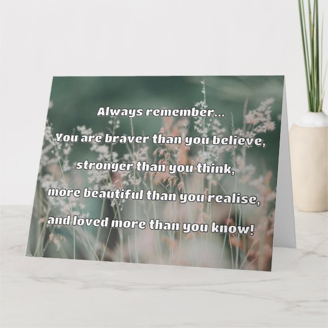 Empath Bravery Positives ermutigendes Zitat Karte (Vorderseite)