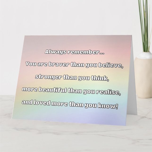 Empath Bravery Positives ermutigendes Zitat Karte (Vorderseite)
