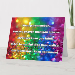 Empath Bravery Positives ermutigendes Zitat Karte