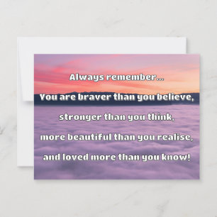 Empath Bravery Positives ermutigendes Zitat Postkarte