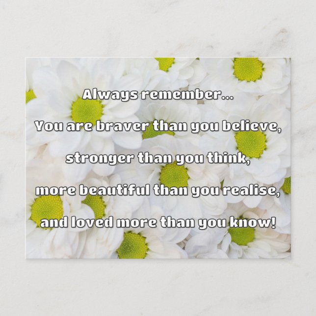 Empath Bravery Positives ermutigendes Zitat Postkarte (Vorderseite)