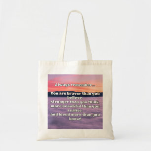 Empath Bravery Positives ermutigendes Zitat Tragetasche