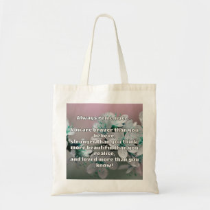 Empath Bravery Positives ermutigendes Zitat Tragetasche