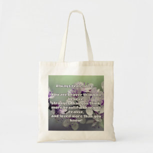Empath Bravery Positives ermutigendes Zitat Tragetasche
