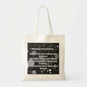 Empath Bravery Positives ermutigendes Zitat Tragetasche