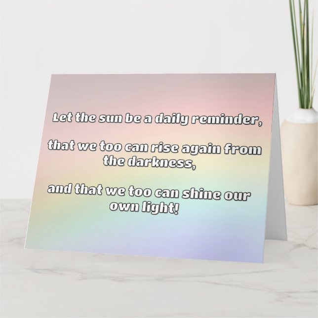 Empath Shine Positive Ermutigungsquote Karte (Vorderseite)