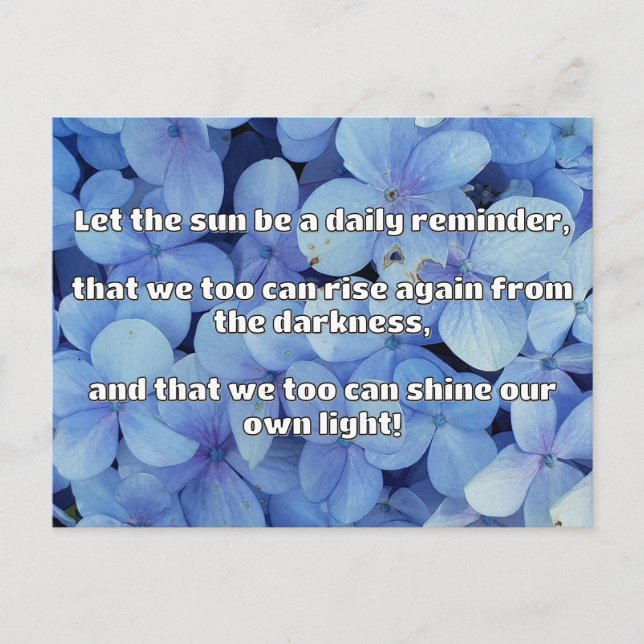 Empath Shine Positive Ermutigungsquote Postkarte (Vorderseite)