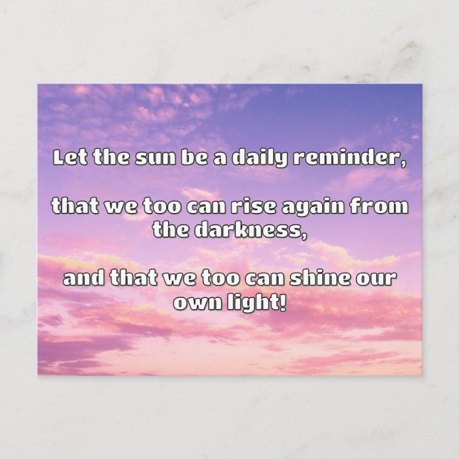 Empath Shine Positive Ermutigungsquote Postkarte (Vorderseite)