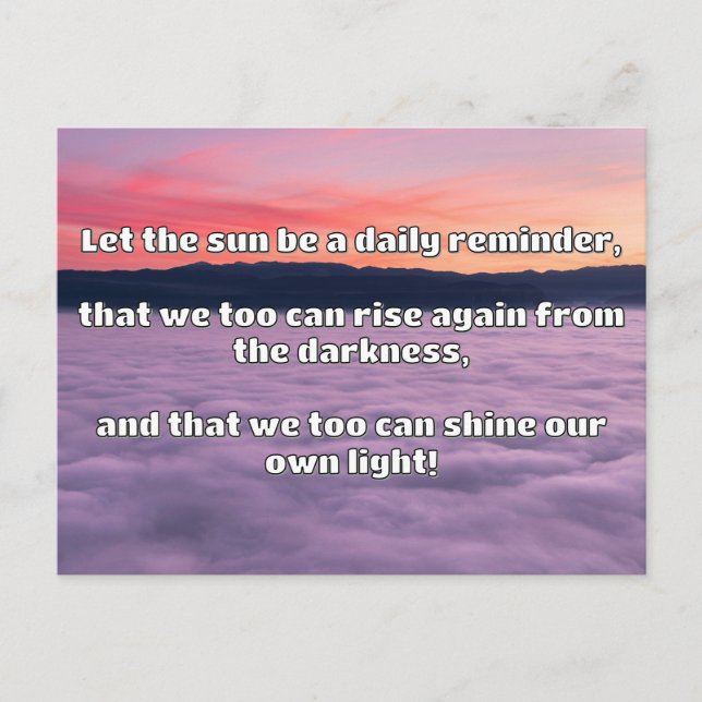 Empath Shine Positive Ermutigungsquote Postkarte (Vorderseite)