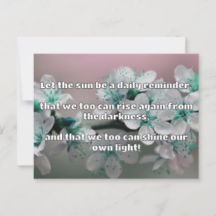 Empath Shine Positive Ermutigungsquote Postkarte