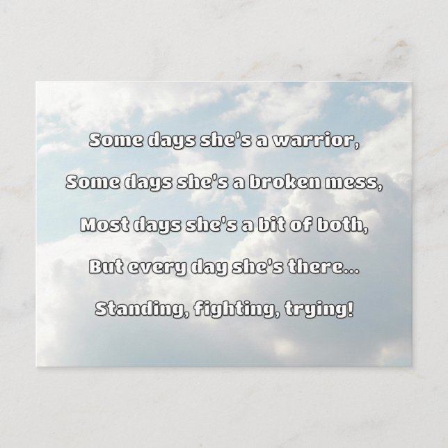 Empath Strength Positives Zitat Förderung Postkarte (Vorderseite)