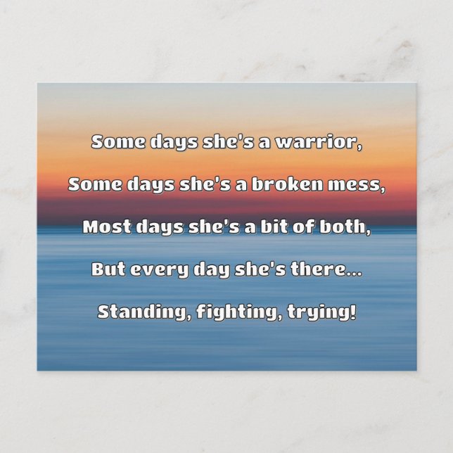 Empath Strength Positives Zitat Förderung Postkarte (Vorderseite)