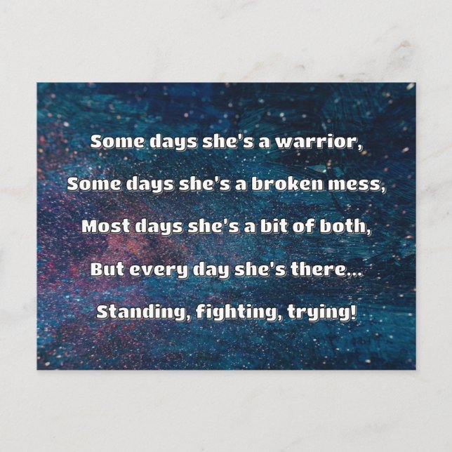 Empath Strength Positives Zitat Förderung Postkarte (Vorderseite)