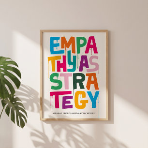 Empathie als Strategie - Typografie Druck   Wandku Poster
