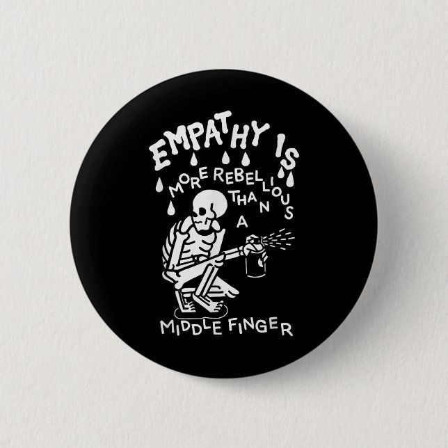 Empathie ist ehrfürchtiger als ein Mittelfinger Button (Vorderseite)