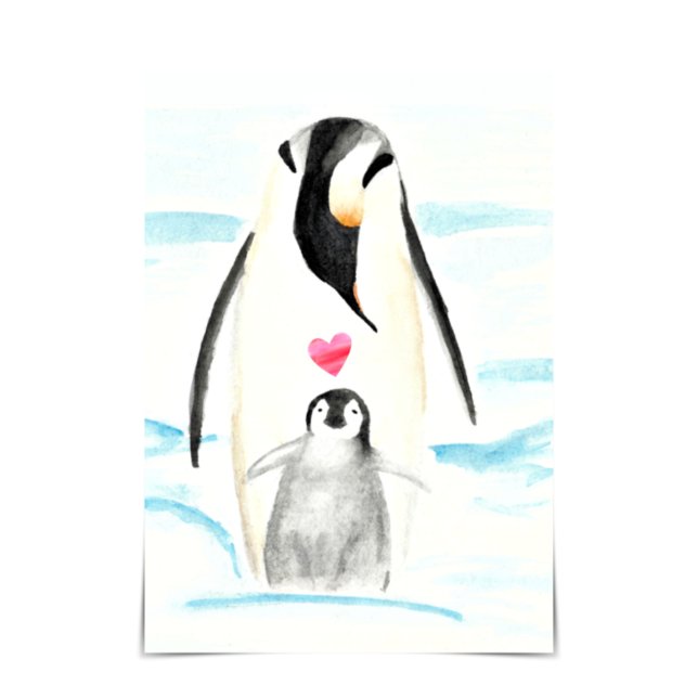 Emperor Pinguin Adoption Day Card Karte (Von Creator hochgeladen)