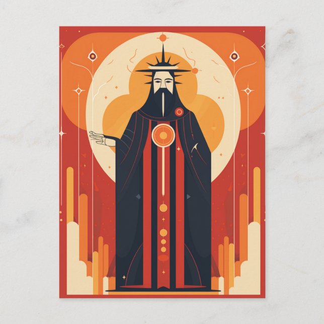 Emperor-Tarot-Karte Postkarte (Vorderseite)