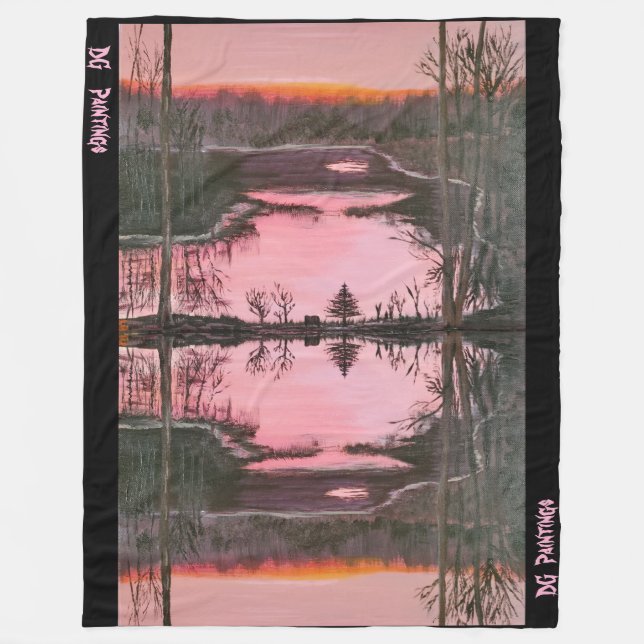 Empeyville Pond Reflection Fleece-Decke Fleecedecke (Vorderseite)