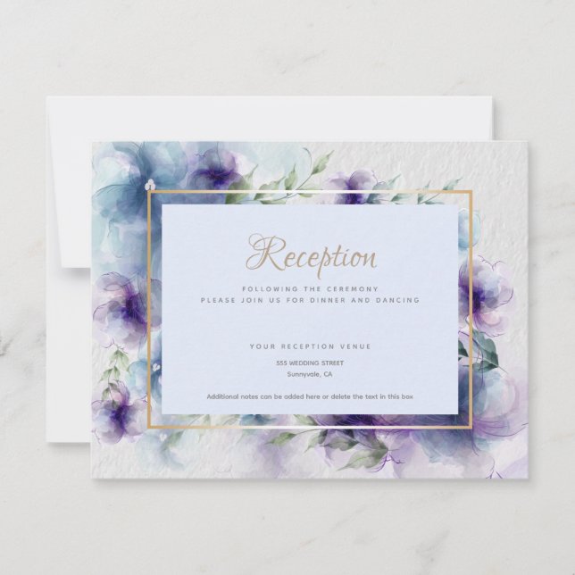 EMPFANG 2 | Transparente Blume Save The Date (Vorderseite)