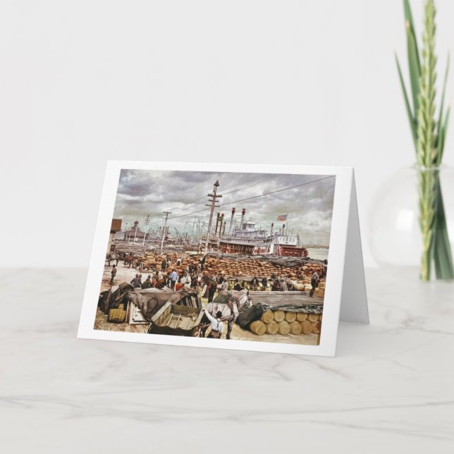 Empfang am Canal Street New Orleans 1900 Karte (Vorderseite)