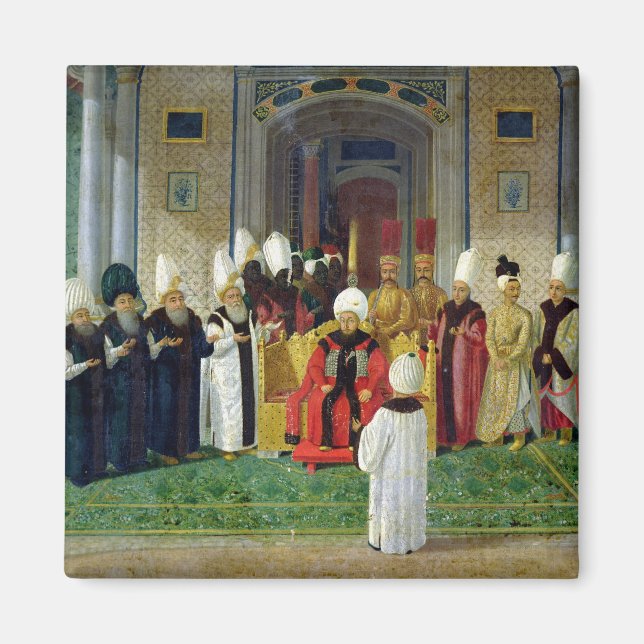 Empfang am Gericht von Sultan Selim III Magnet (Vorne)