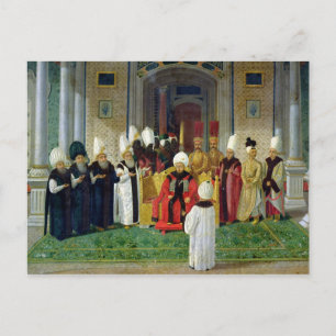 Empfang am Gericht von Sultan Selim III Postkarte