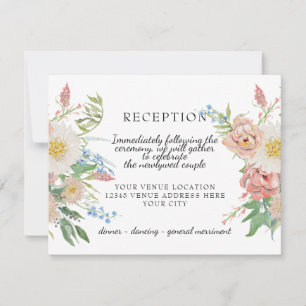 Empfang Aquarellfarben Pastellfarben Rosa RSVP Karte