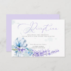 EMPFANG Aquarelllavender - Dusty Blue Floral Einladung