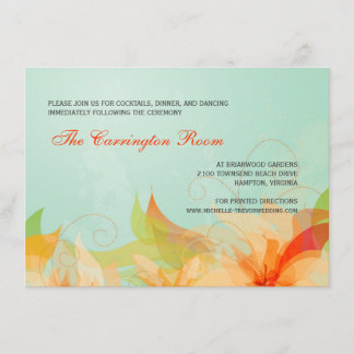 Empfang Card Abstrakt Blumenzwiebeleinladungen Einladung