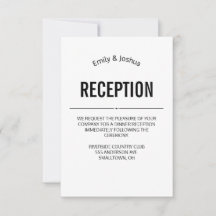 Empfang Card Einladung Hochzeitsvorlage