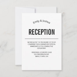 Empfang Card Einladung Hochzeitsvorlage