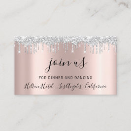 Empfang Card Hochzeiten Brautparty Rose Tropfen Visitenkarte