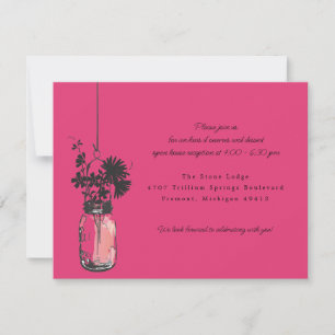 Empfang Card Wilde Blume & Mason Jar Einladung