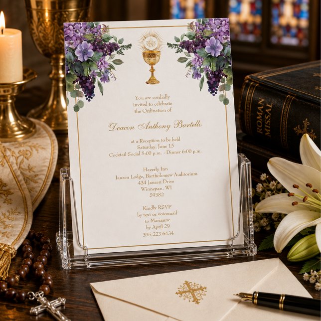 Empfang der Deacon Priest Ordination Einladung (Von Creator hochgeladen)