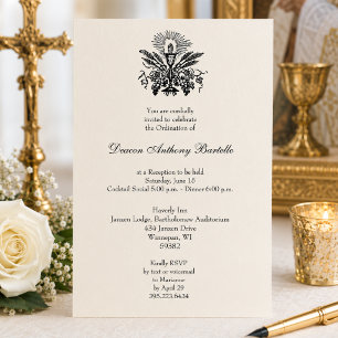 Empfang der Deacon Priest Ordination Einladung