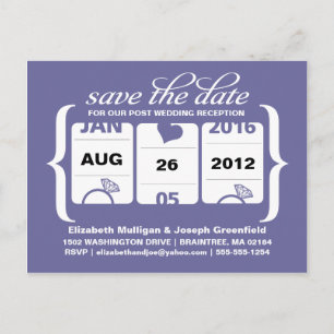 Empfang der Slotmaschine nach Hochzeit Postkarte