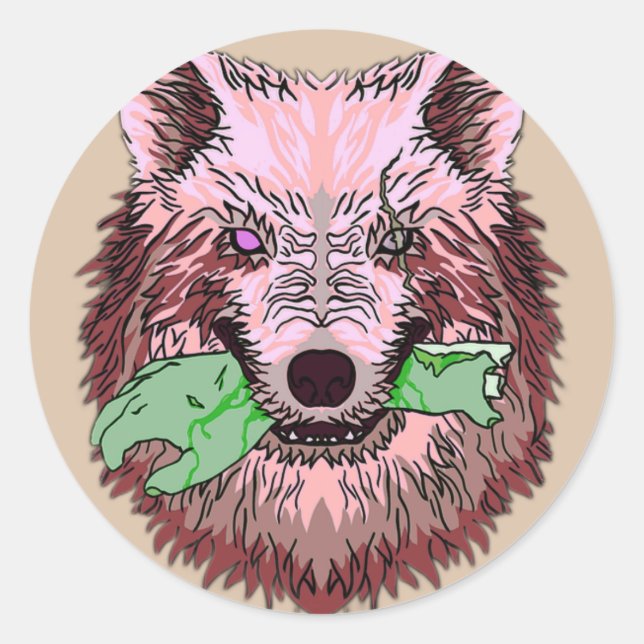 Empfang des Albtraums Runder Aufkleber (Vorderseite)