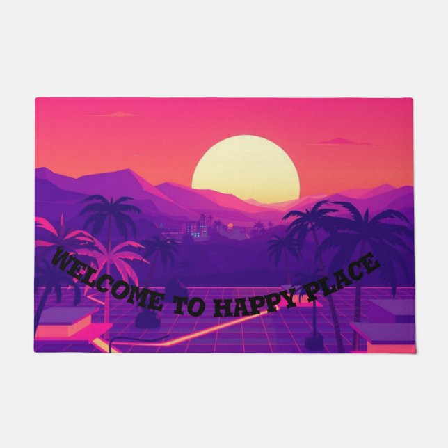 Empfang durch die Türmatte am Happy Place | Retro  (Vorderseite)