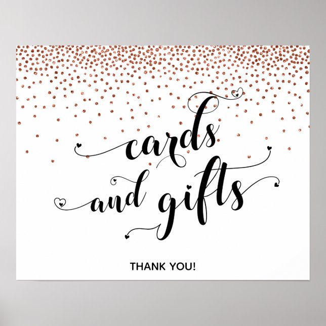 Empfang für Herz und Kupfer, Karten und Geschenke Poster (Vorne)