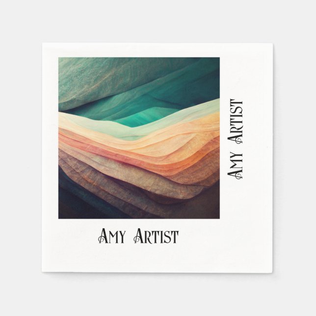 Empfang für künstlerische Werbekunst Serviette (Vorderseite)