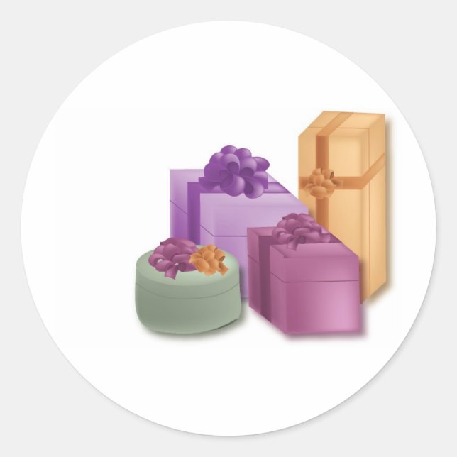 Empfang Geschenke Runder Aufkleber (Vorderseite)