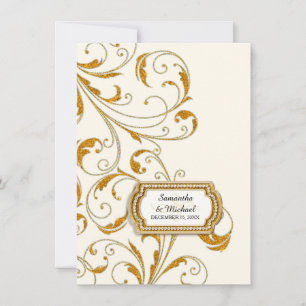 Empfang Glam Old Hollywood Regency Black Krawatte Einladung