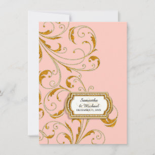 Empfang Glam Old Hollywood Regency Black Krawatte Einladung