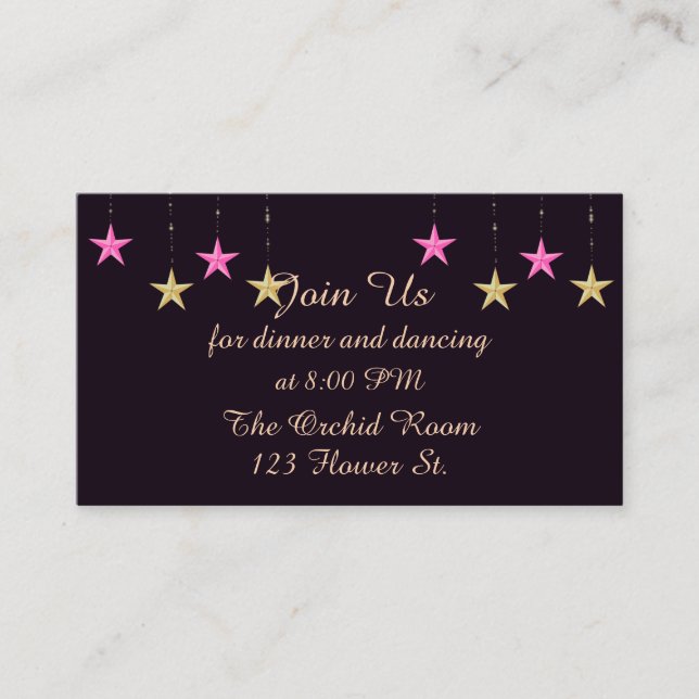 Empfang-Karten für arabische Nächte Begleitkarte (Vorderseite)