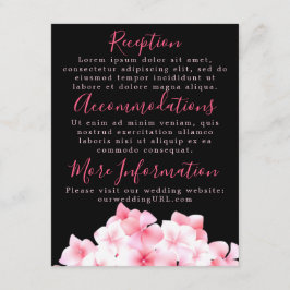 Empfang-Karten für Wasserfarben - Rosa Hydrangea Begleitkarte