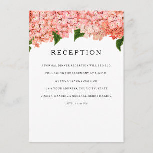 Empfang MODERN Breitband Vintag Hydrangea Begleitkarte